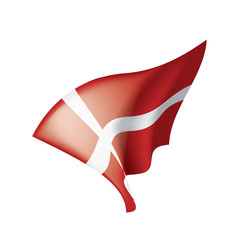 Denmark flag, vector illustration