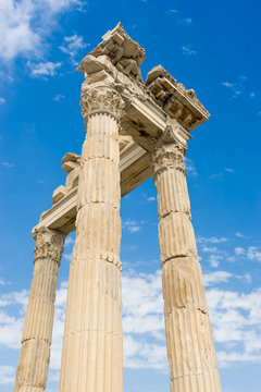 Temple of Trajan in the ancient city of Pergamon, Bergama, Turkey