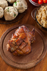 Homemade baked pork knuckle