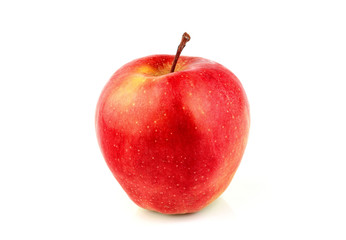 Ripe red apple isolated.