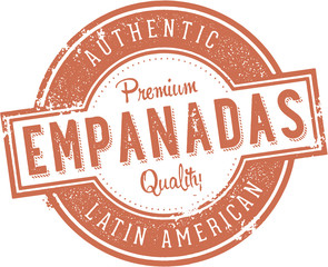 Authentic Latin Empanadas Menu Stamp