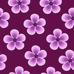 beautiful vector flowers seamless pattern