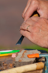 wood working hands