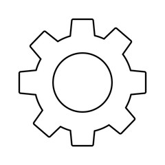 gear cogwheel business team work symbol vector illustration outline design