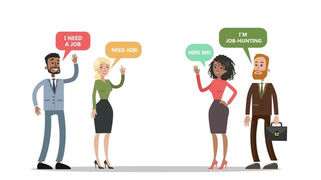 Recruitment concept animation. Picking up the best candidate.