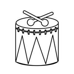 Fototapeta na wymiar instrument percussion sticks musical celebration vector illustration outline design