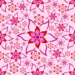 Beautiful Blossom Seamless Pattern