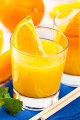 Orange Juice. Selective focus.
