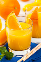 Orange Juice. Selective focus.