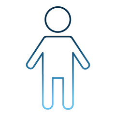 male pictogram symbol people man vector illustration gradient blue color