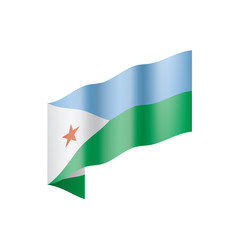 Djibouti flag, vector illustration