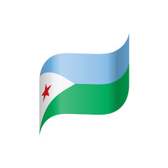 Djibouti flag, vector illustration