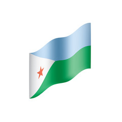 Djibouti flag, vector illustration