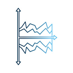 Obraz premium linear graph statistic abstract design vector illustration gradient blue color