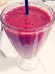 healthy pink berry summer smoothie