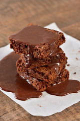 Brownie chocolate tower