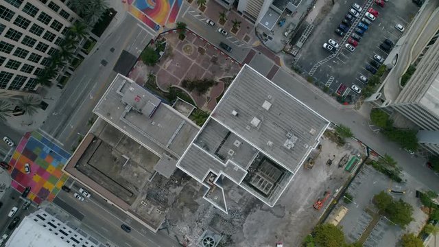 Aerial overhead city drone footage 4k 60p