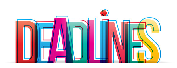 Deadlines colorful word.