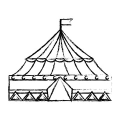 carnival circus tent flag striped image vector illustration sketch design