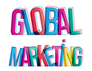 Global Marketing colorful letters.