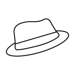 classic hat accessory fashion vintage image vector illustration outline design