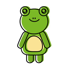 cute frog toy animal image vector illustration