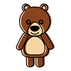 cute bear toy animal image vector illustration