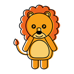 cute lion toy animal image vector illustration