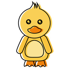 cute duck toy animal image vector illustration
