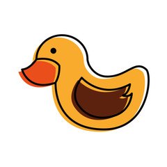 cute rubber duck toy image vector illustration