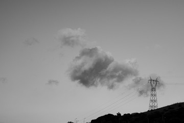 Cloud near electric Pole