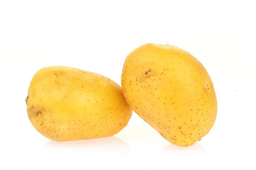Potatoes on a white background