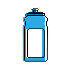 sport bottle water hydration healthy lifestyle vector illustration