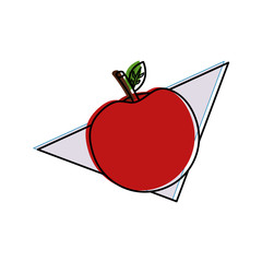 apple fruit nutrition diet fresh healthy lifestyle vector illustration outline design