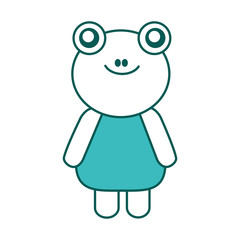 cute frog toy animal image vector illustration green image