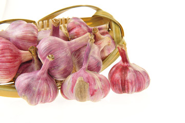 Garlic isolated on white background