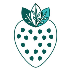 strawberry fruit nutrition diet fresh healthy lifestyle vector illustration green image