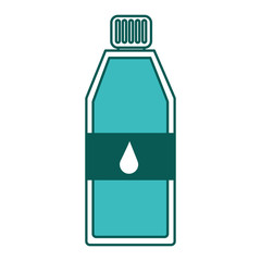 fresh bottle water healthy lifestyle vector illustration green image