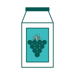 fresh healthy packaging of grapes juice vector illustration green image