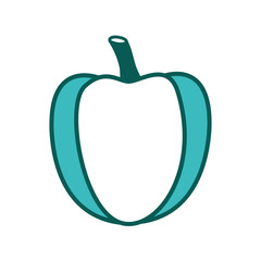 fresh bell pepper vegetable nutrition healthy life vector illustration green image