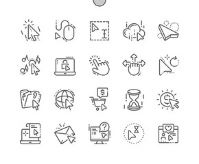 Selection & Cursors Well-crafted Pixel Perfect Vector Thin Line Icons 30 2x Grid for Web Graphics and Apps. Simple Minimal Pictogram