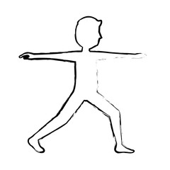 sport fitness stretching man healthy lifestyle vector illustration sketch image