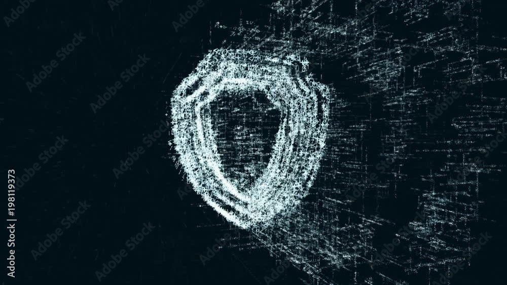 Wall mural protection logo, a design consisting of a code of numbers and a symbol. abstract security icon in co