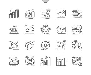 Charts Well-crafted Pixel Perfect Vector Thin Line Icons 30 2x Grid for Web Graphics and Apps. Simple Minimal Pictogram