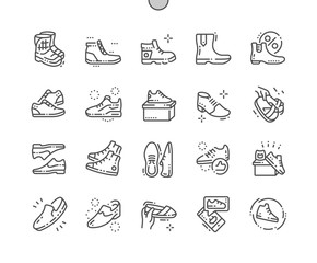 Men's footwear Well-crafted Pixel Perfect Vector Thin Line Icons 30 2x Grid for Web Graphics and Apps. Simple Minimal Pictogram