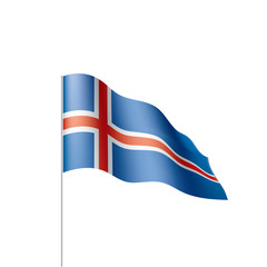 Iceland flag, vector illustration