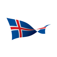 Iceland flag, vector illustration