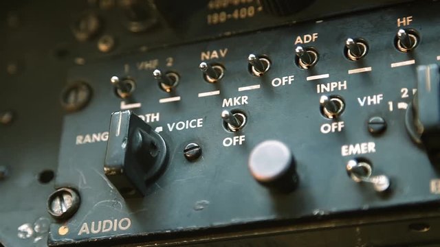 Vintage Cockpit Audio Control Panel 