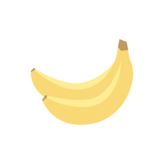 Banana icon, simple design, Banana icon clip art. Clipart cartoon fruit icon.