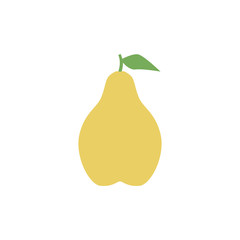 Pear icon, simple design, Pear icon clip art. Clipart cartoon fruit icon.